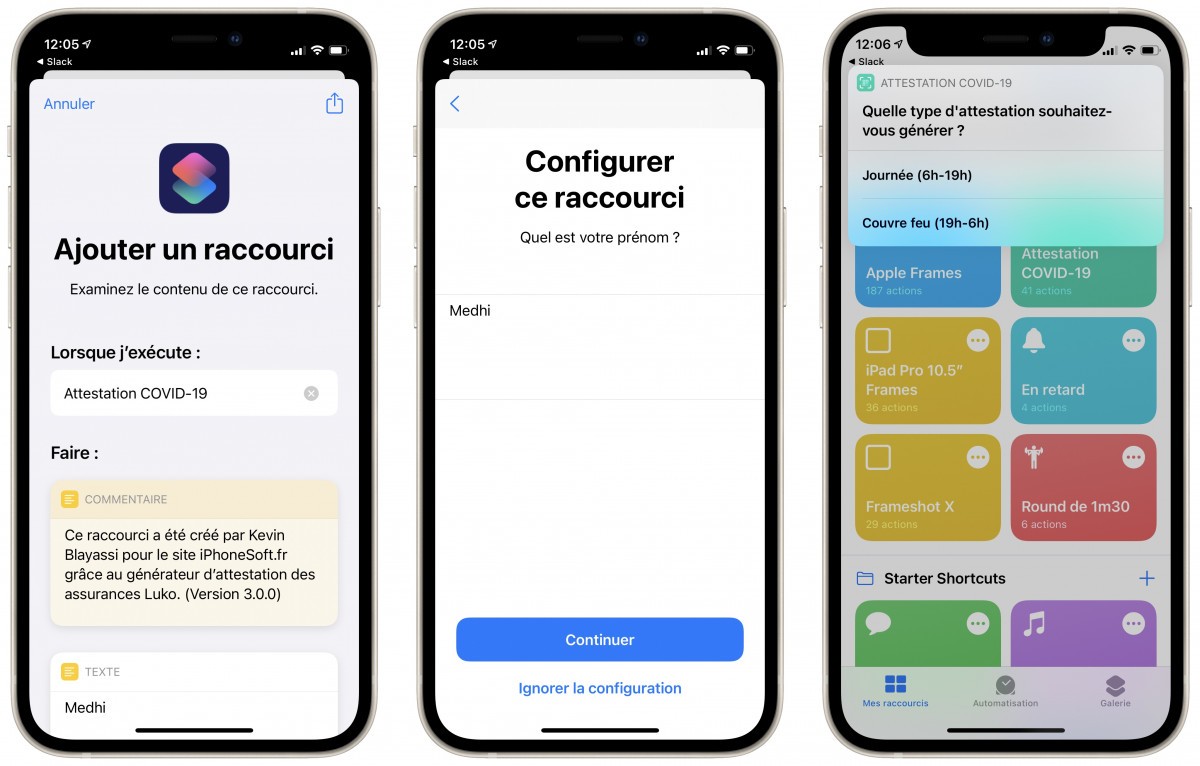 raccourci confinement avril 2021
