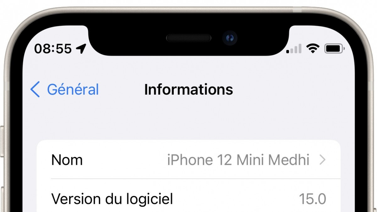 reglages ios 15