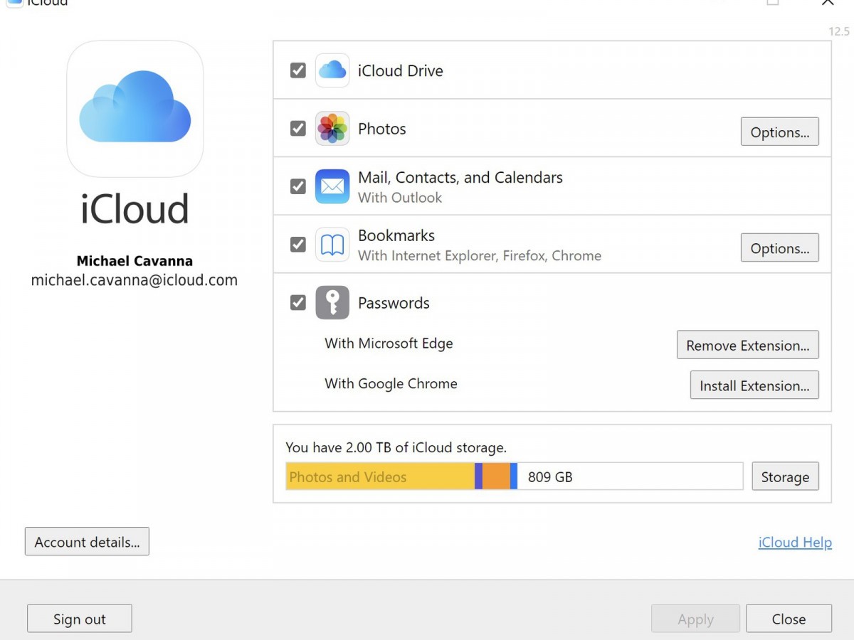 "iCloud pour Windows" 12.5 ajoute le gestionnaire de mots de passe