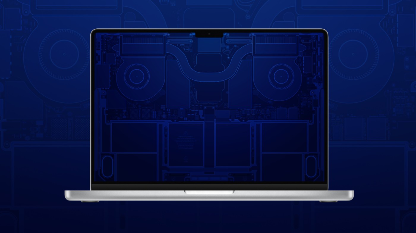 New 2021 MacBook Pro M1 Max Stock Wallpaper 4K Space Grey