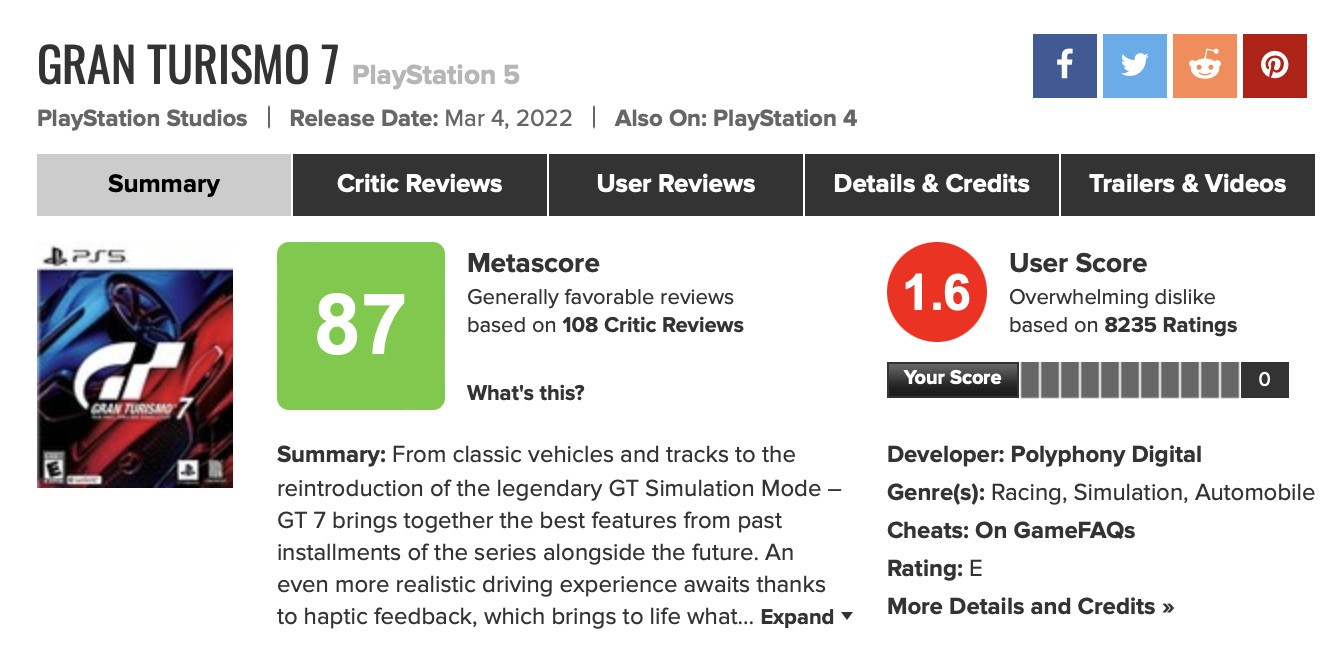 gran turismo 7 metacritic gran turismo 7 metacritic