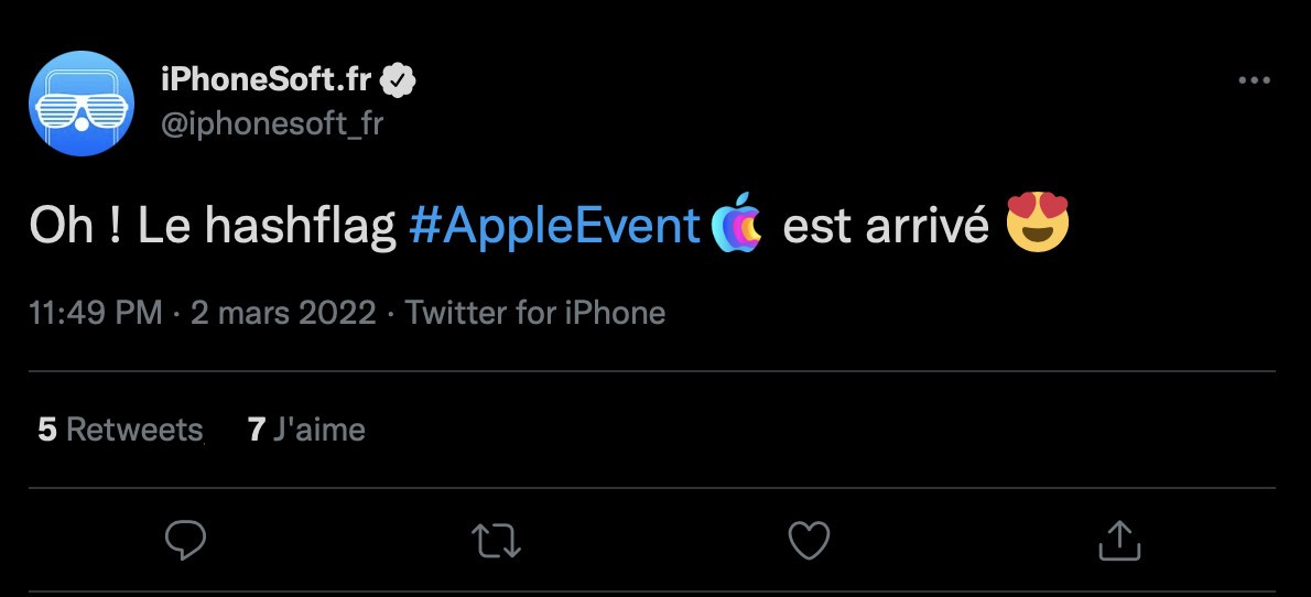 hashflag appleevent