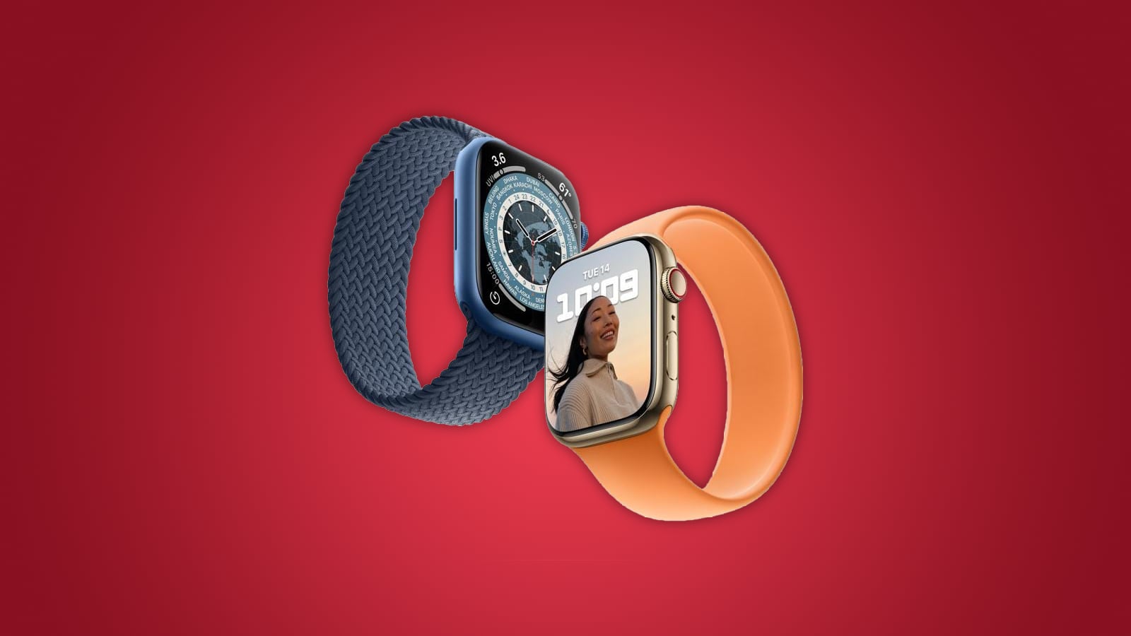 apple watch 7 header red