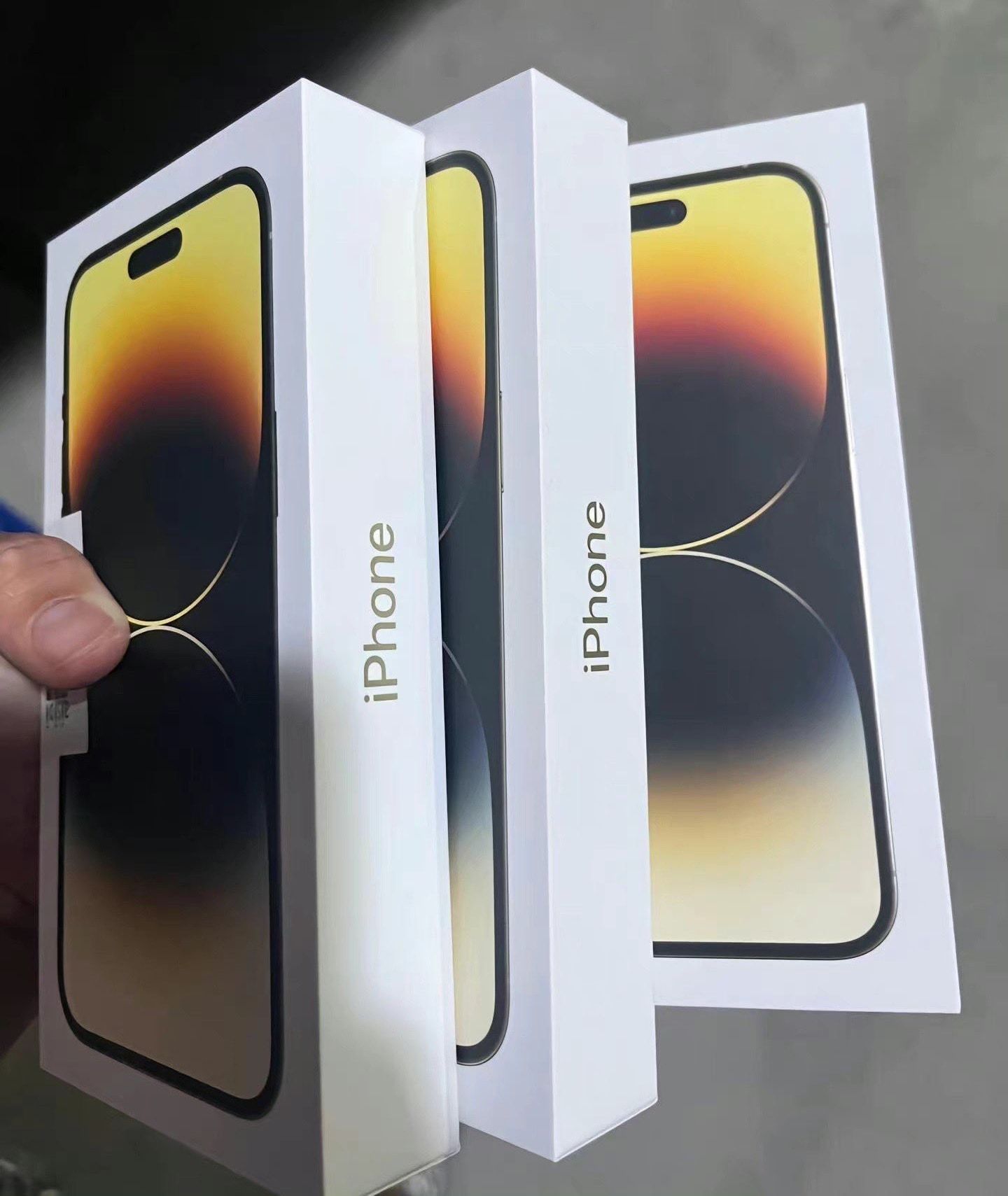 boxes iphone 14 pro yellow gold