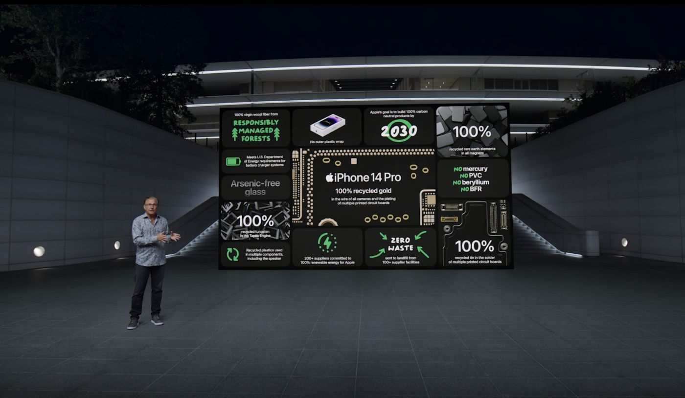 keynote apple far out 7 septembre iphone 14 pro ecologie