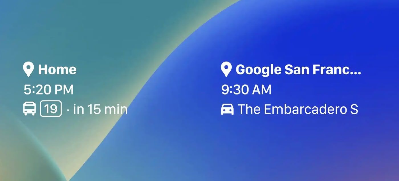 google lock screen widget maps