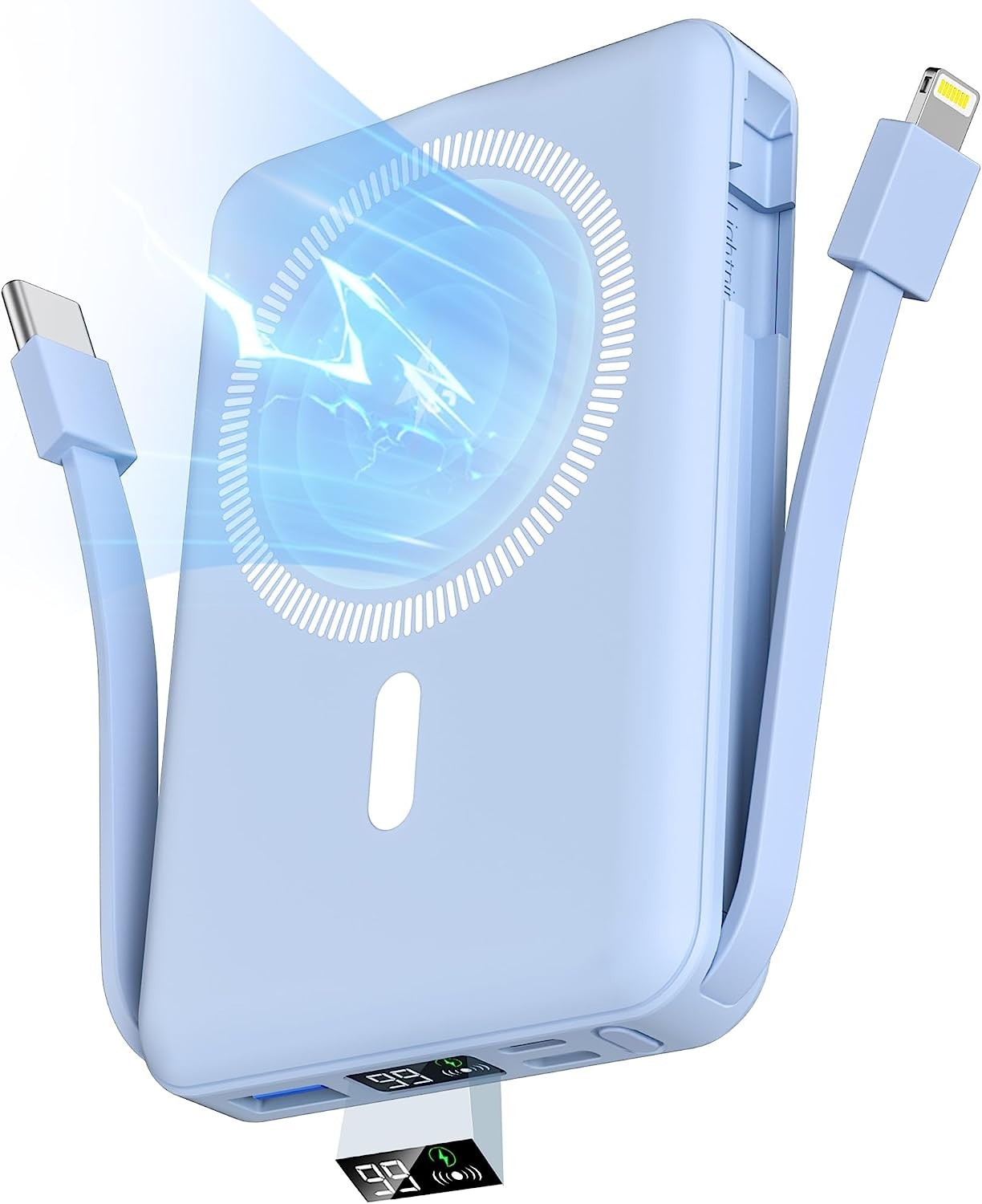 atterie externe magnetique podoru 10000mah power bank mag safe pd 22 5w