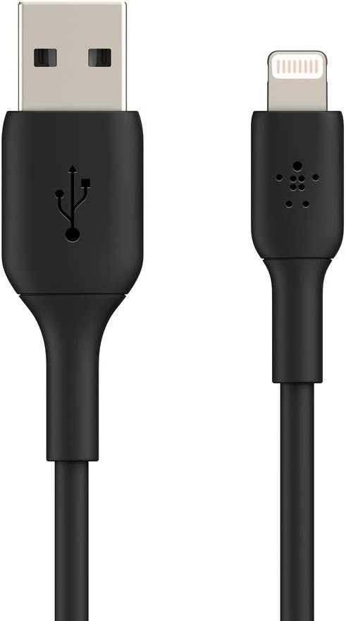 belkin cable lightning cable boost charge lightning vers usb pour iphone ipad airpods cable de recharge certifie mfi pour iphone noir 1 m pack de 2 