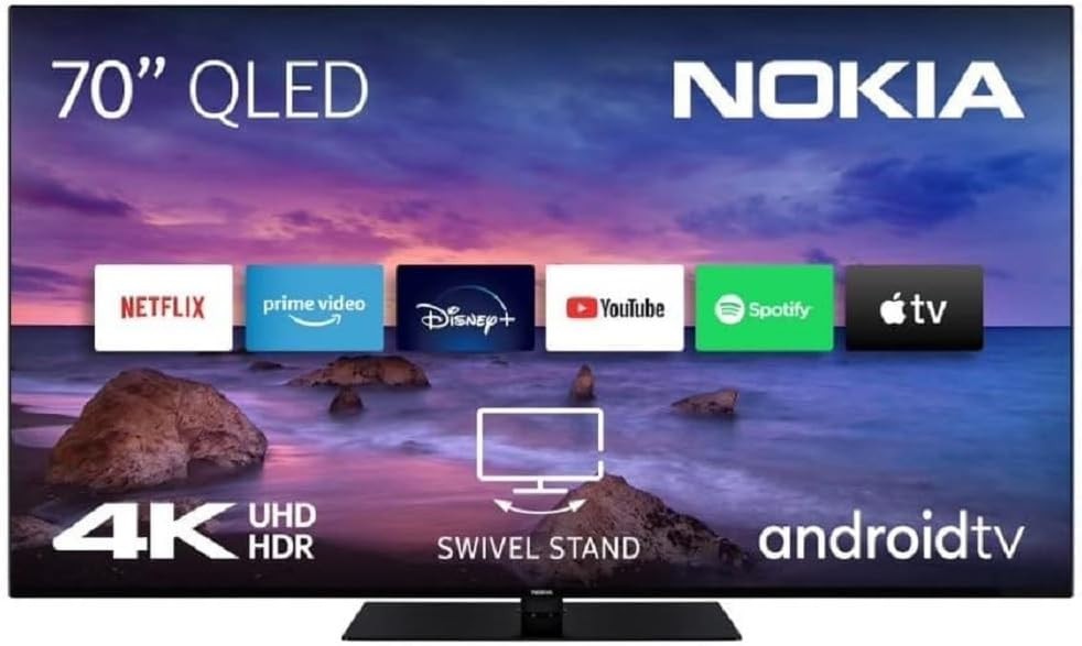 nokia 70 pouces 177 cm qled 4k uhd led televiseur