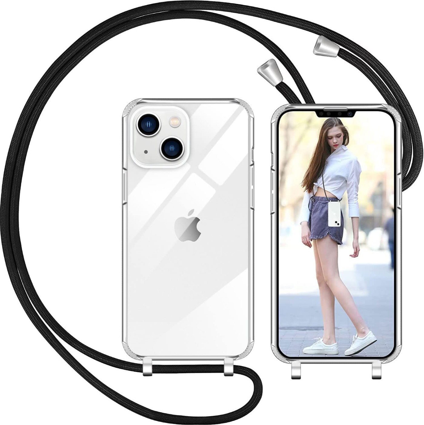nupcknn coque avec cordon pour iphone 13