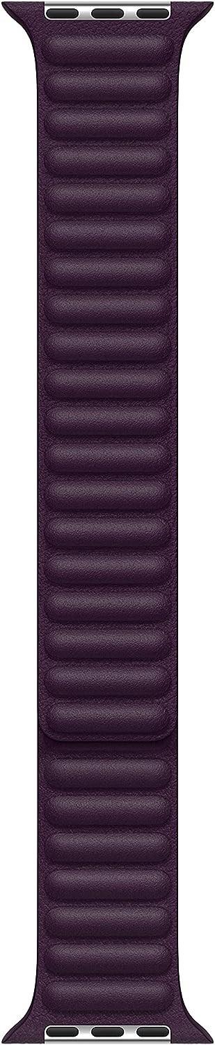 apple watch bracelet a maillons cuir pavot cerise noire 41 mm m l