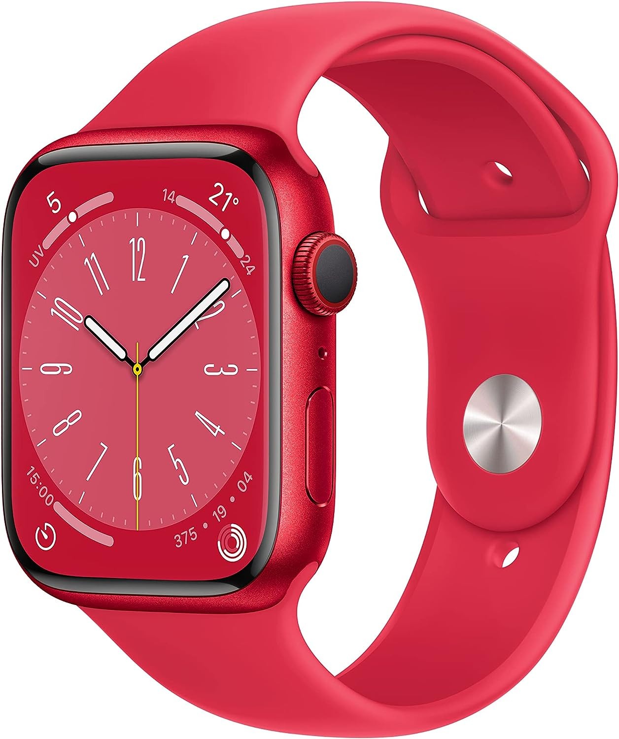 apple watch series 8 gps cellular boitier en aluminium product red de 45 mm bracelet sport product red