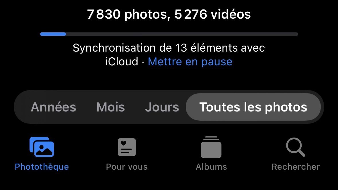probleme synchronisation icloud photos