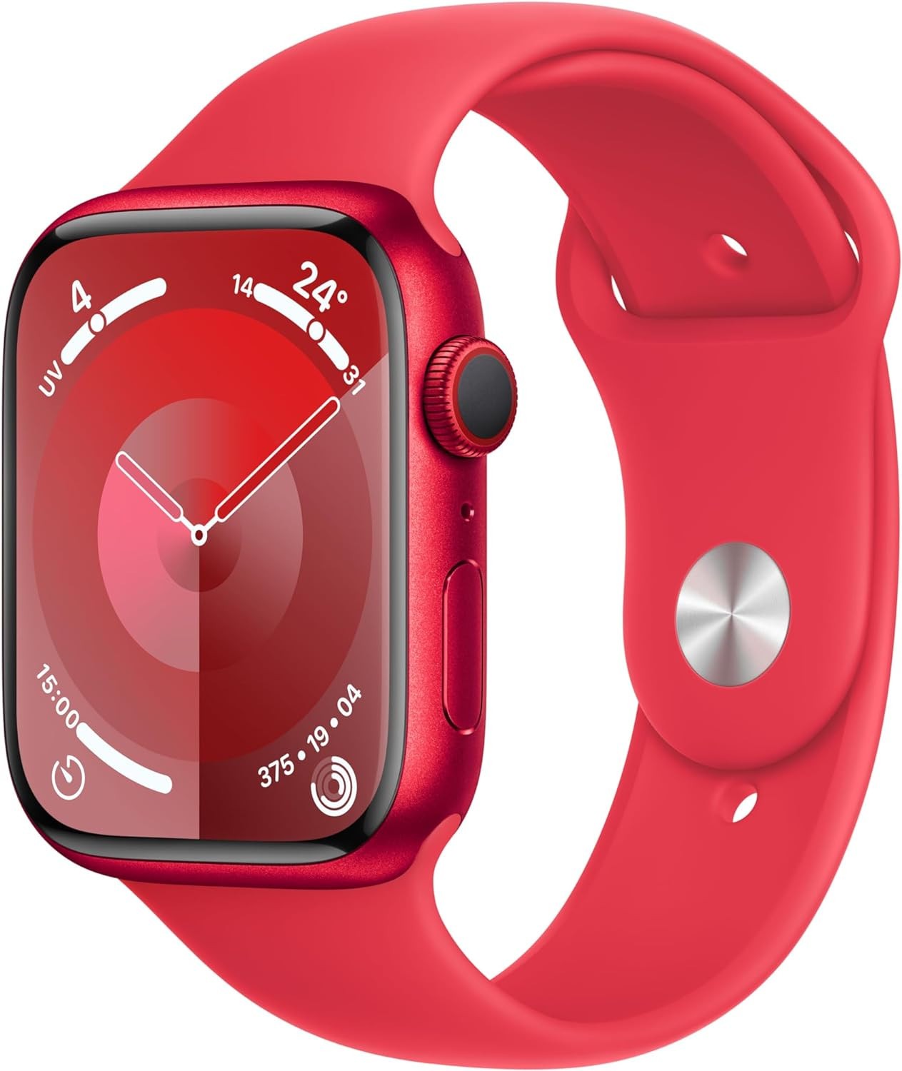 apple watch series 9 45 mm gps cellular smartwatch avec boitier en aluminium et bracelet sport product red m l