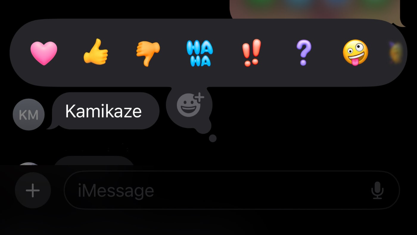 ios 18 reactions imessage
