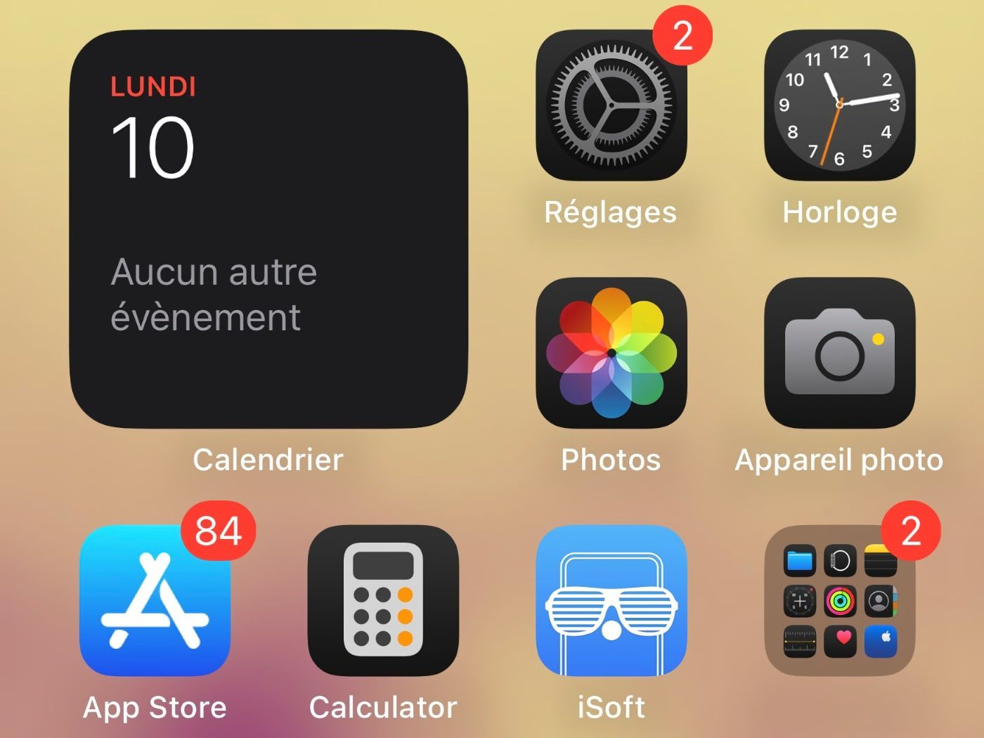 theme sombre ios 18 isoft