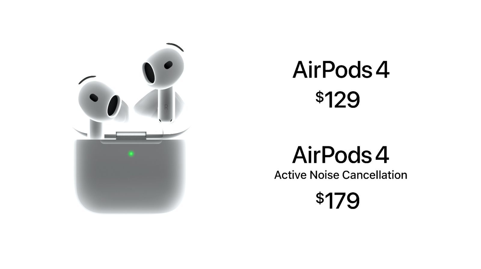 keynote apple glow time airpods 4 prix