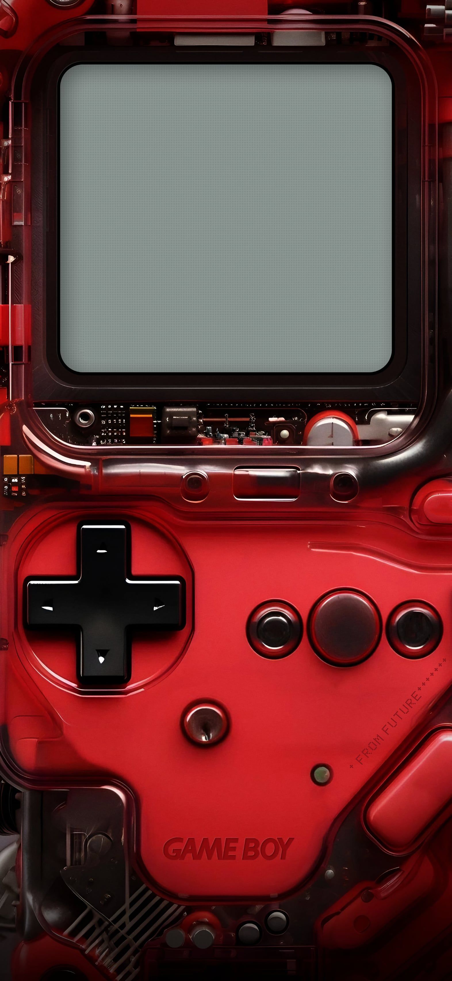 fond ecran ios lockscreen game boy rouge