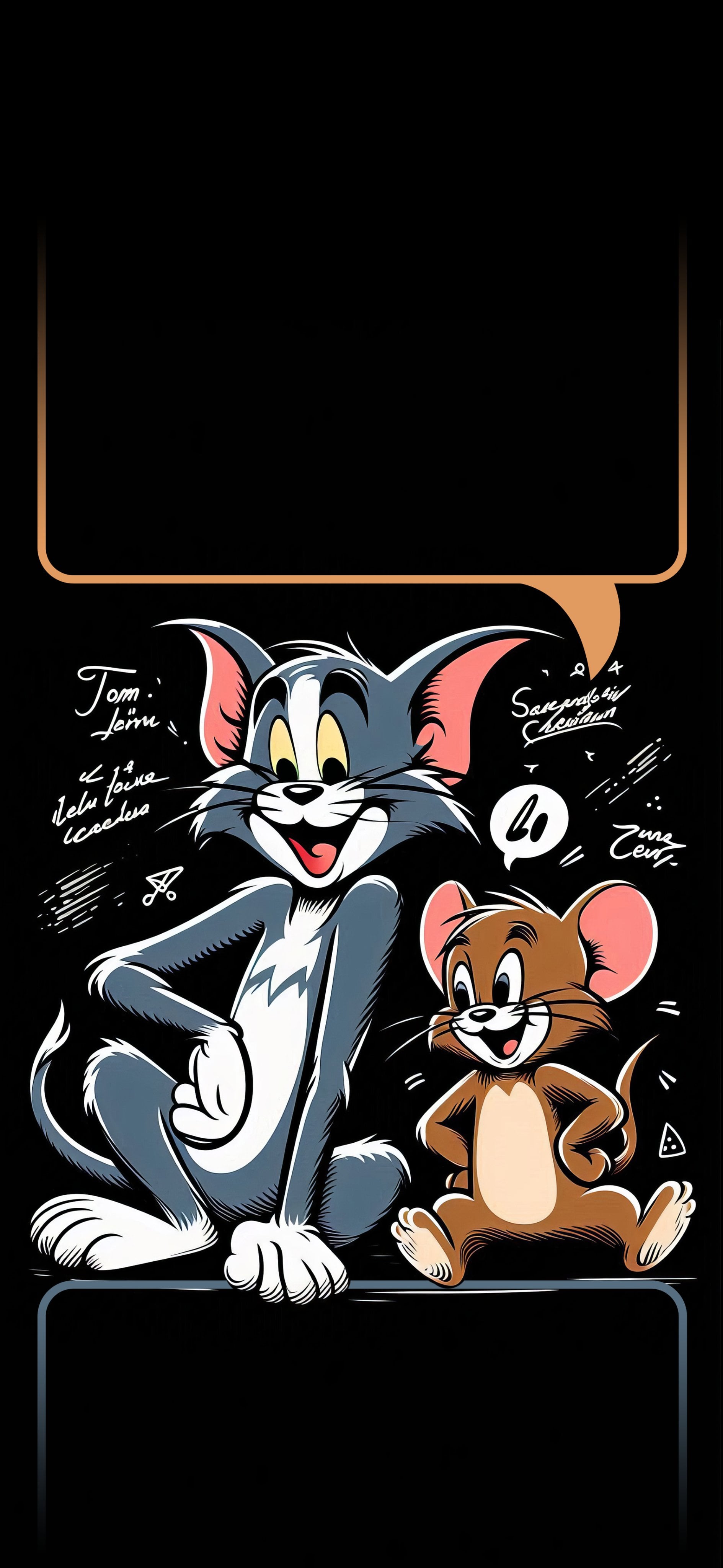 fond ecran ios lockscreen tom and jerry