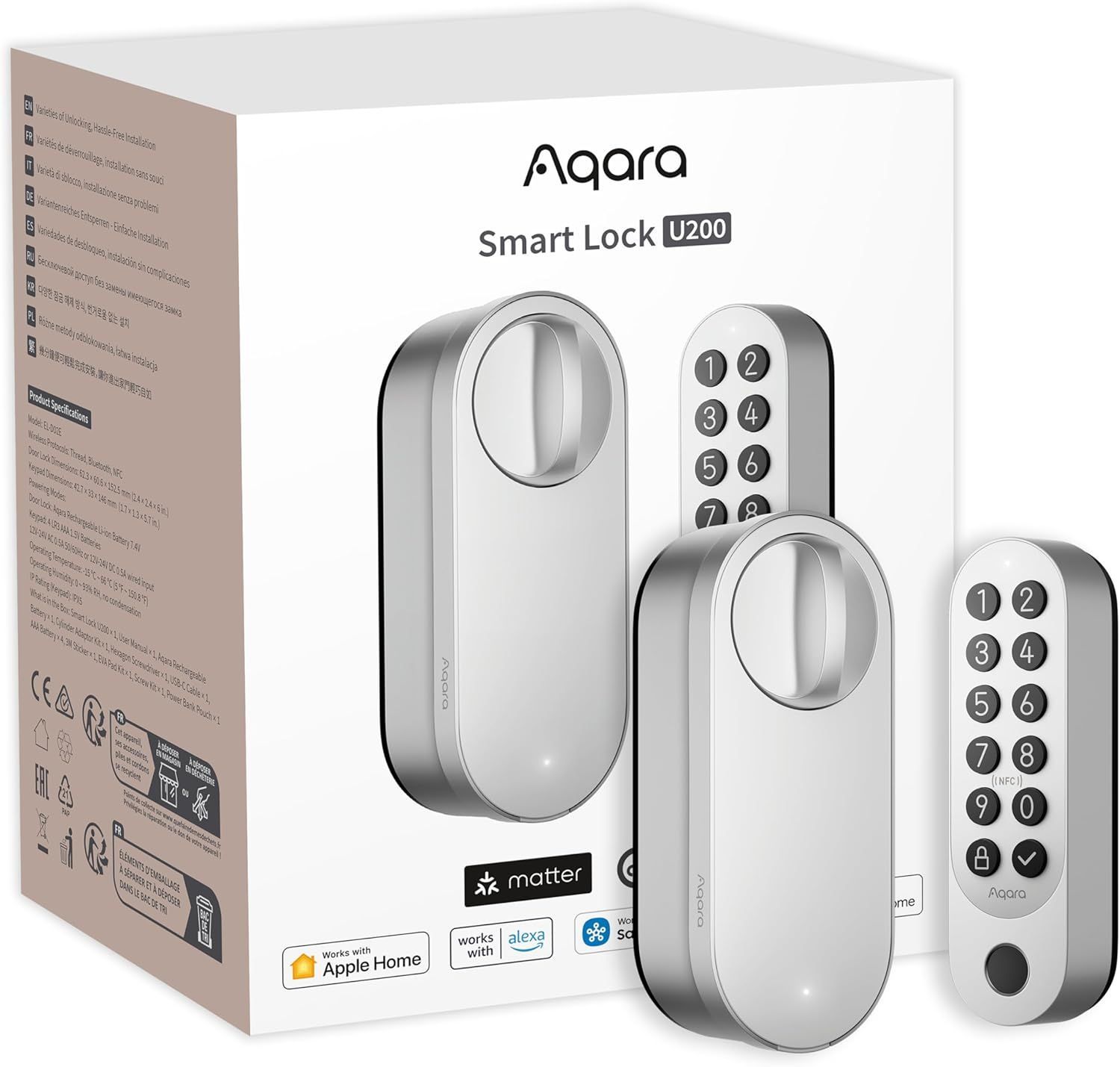 aqara serrure connectee u200 avec clavier a empreinte digitale