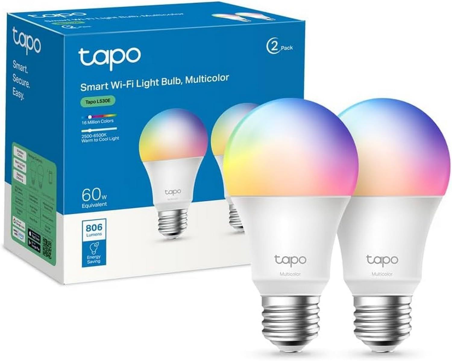 tapo ampoule connectee wifi ampoule led e27 multicolore