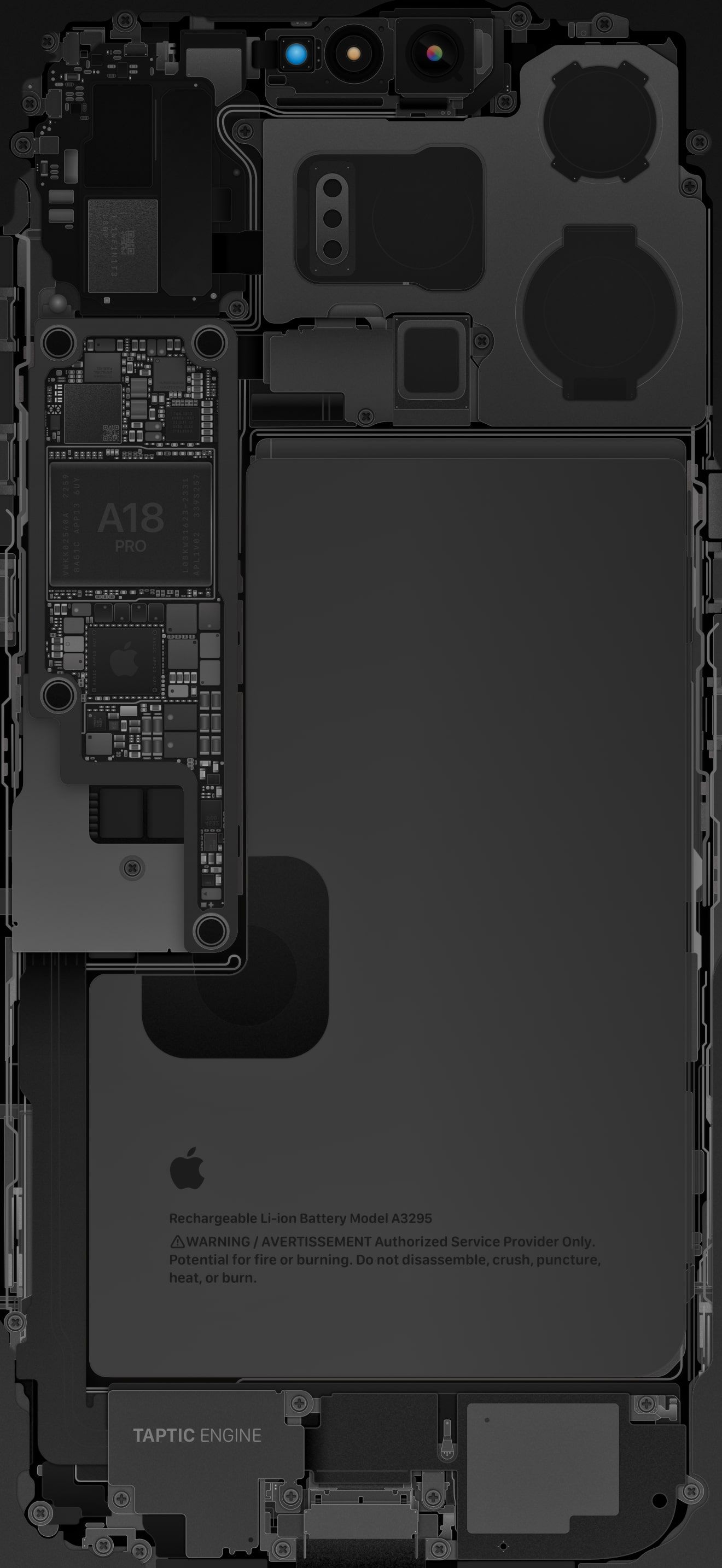 bag fond ecran iphone 16 pro max a18 noir