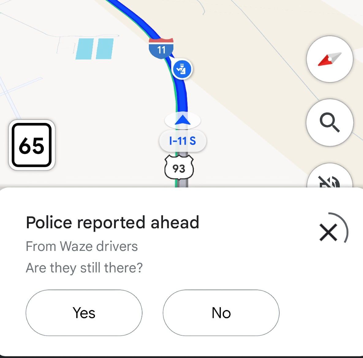google maps waze report example