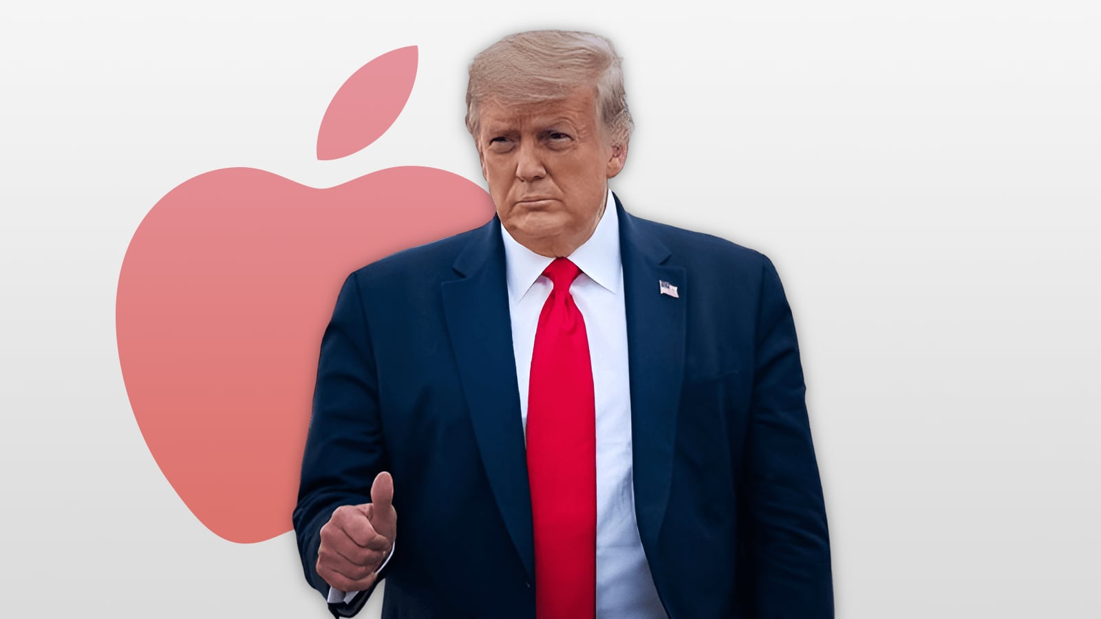 donal trump apple logo rouge