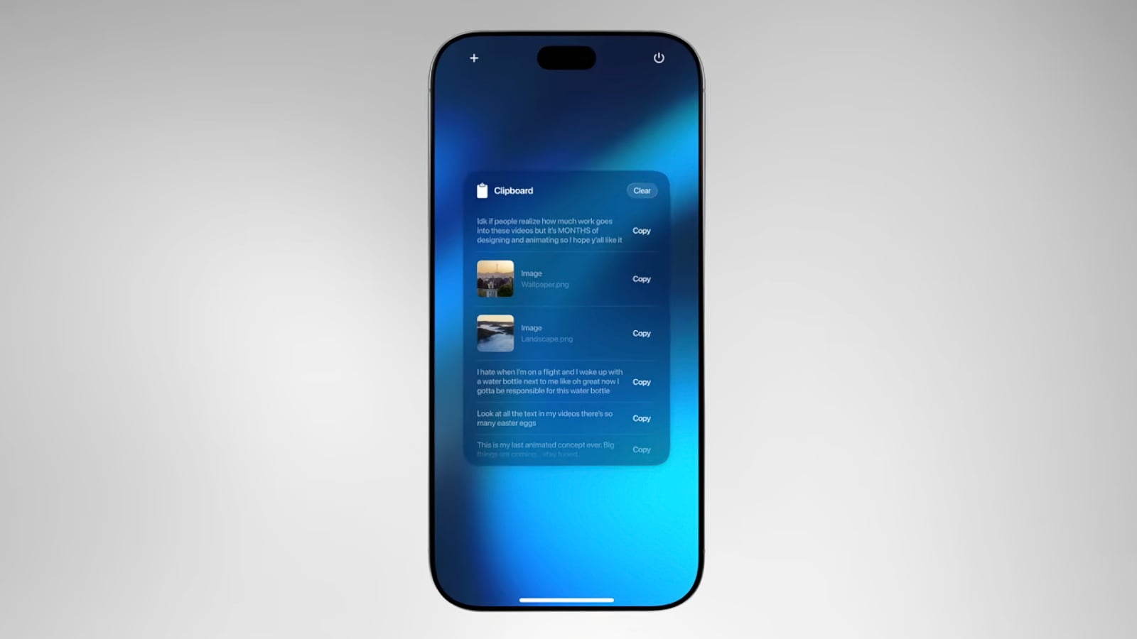 ios 19 header concept shea clipboard