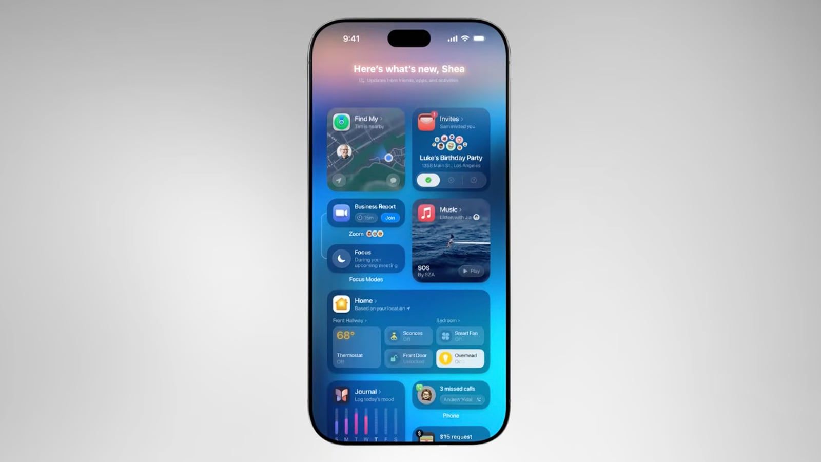 ios 19 header concept shea vue apple intelligence