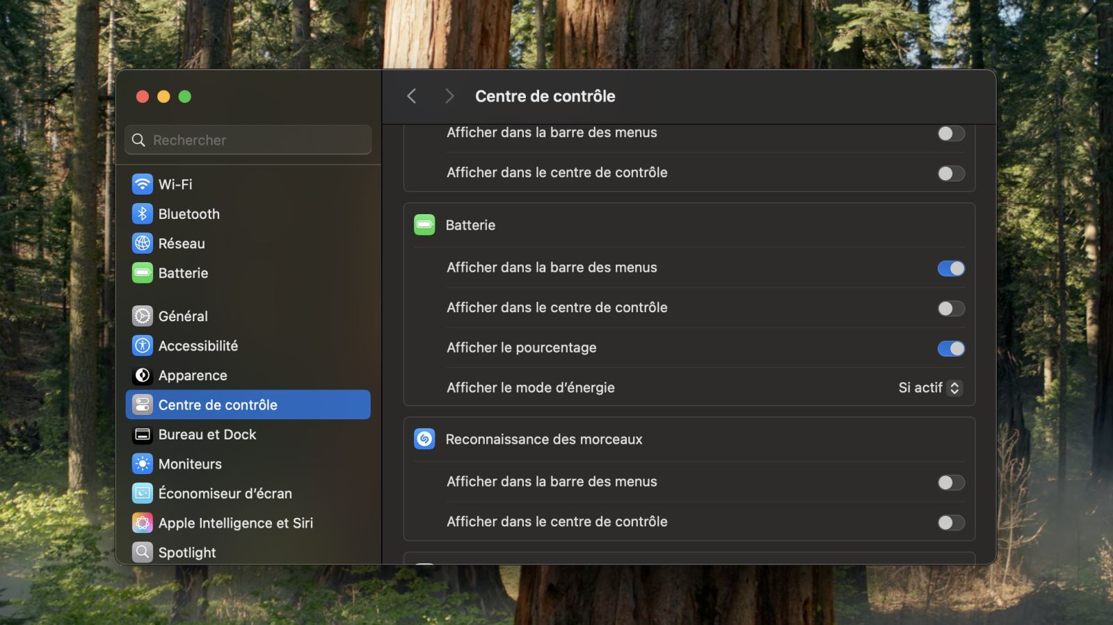 macos 15 pourcentage batterie