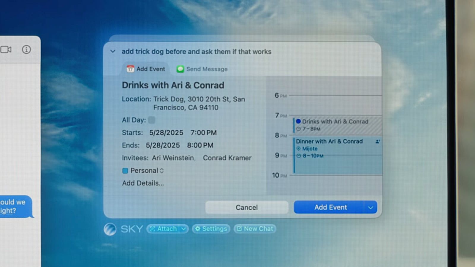 sky app mac exemple