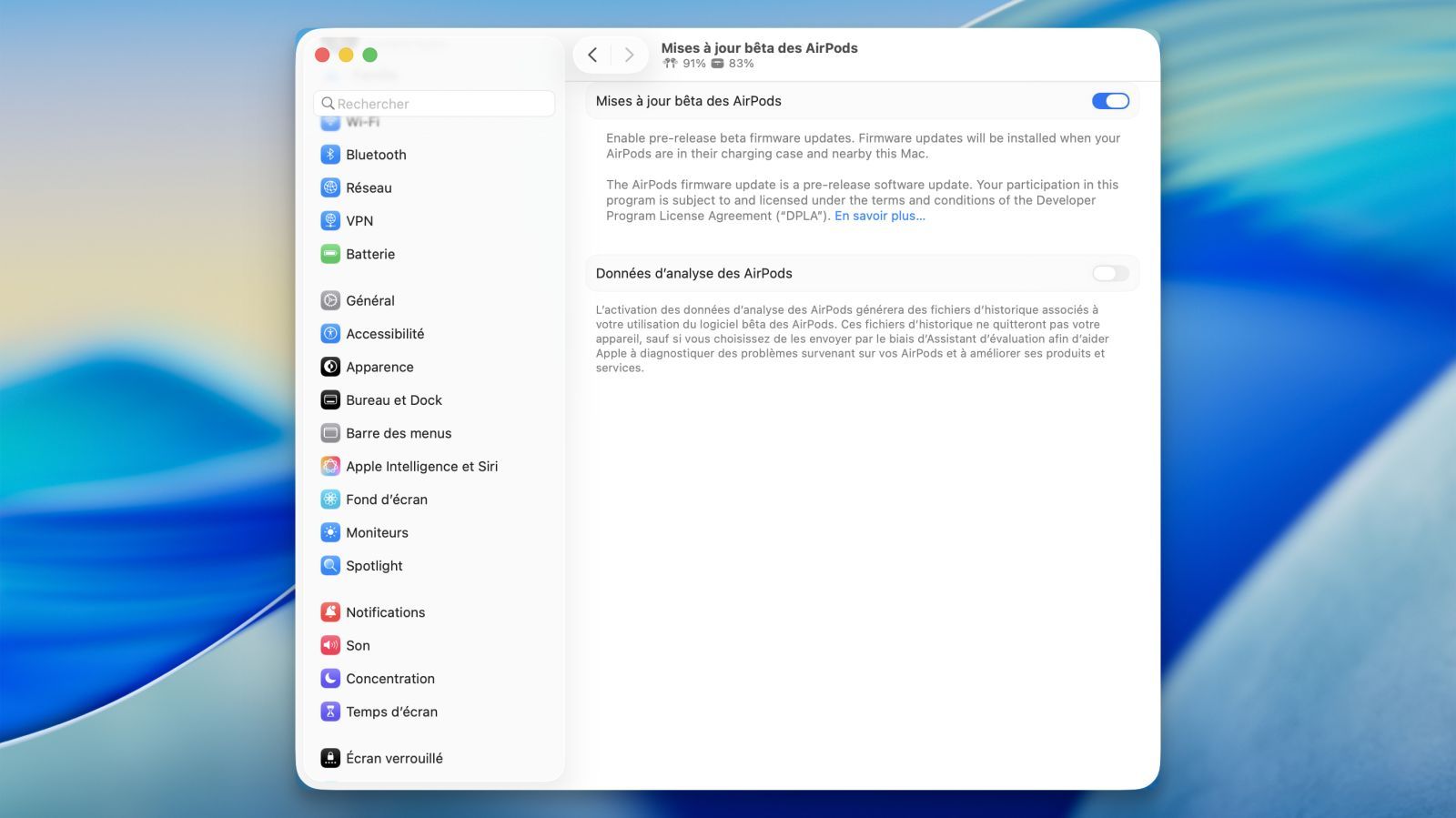 airpods pro beta macos 26 tahoe