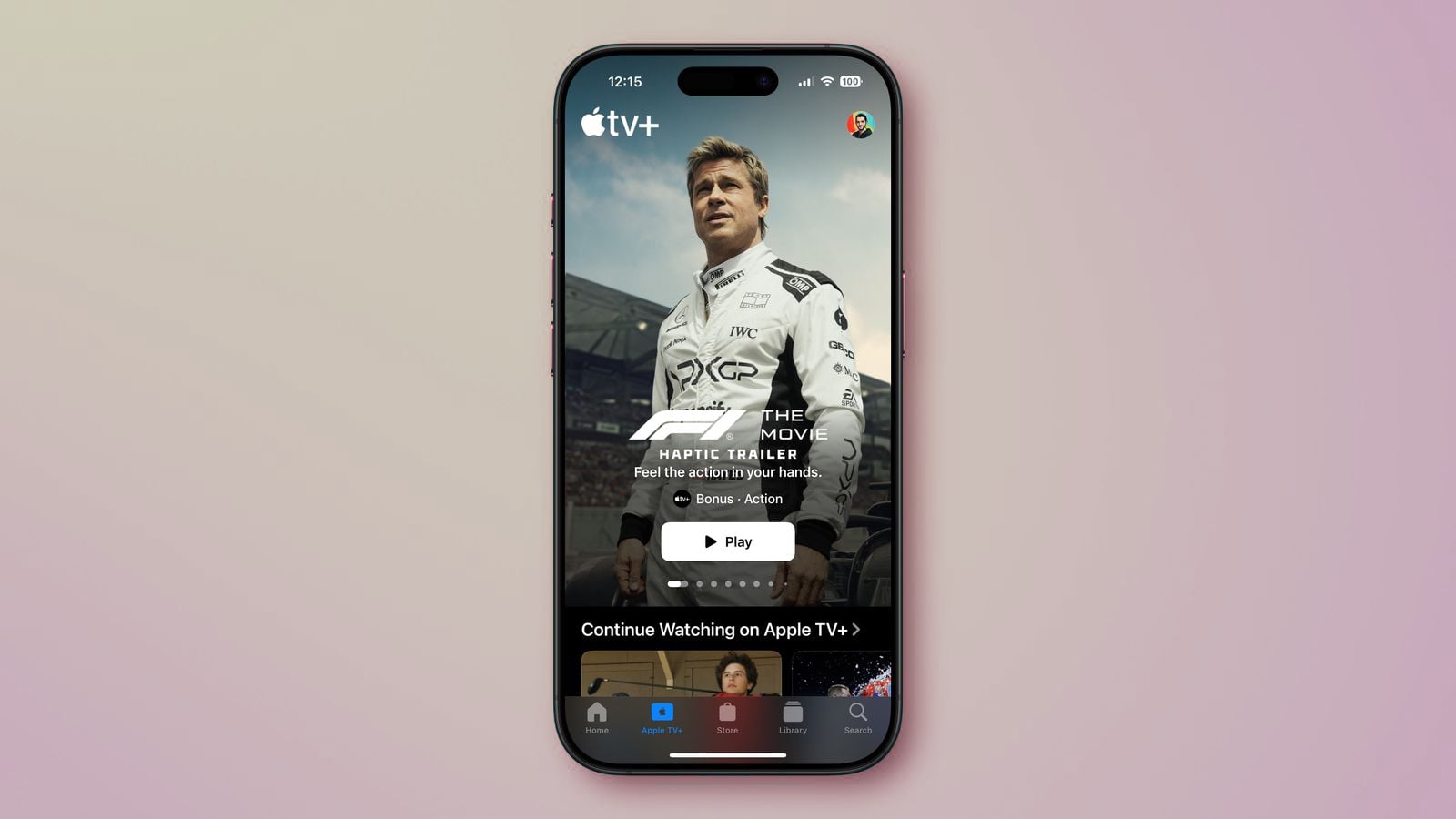 apple tv plus f1 trailer haptic