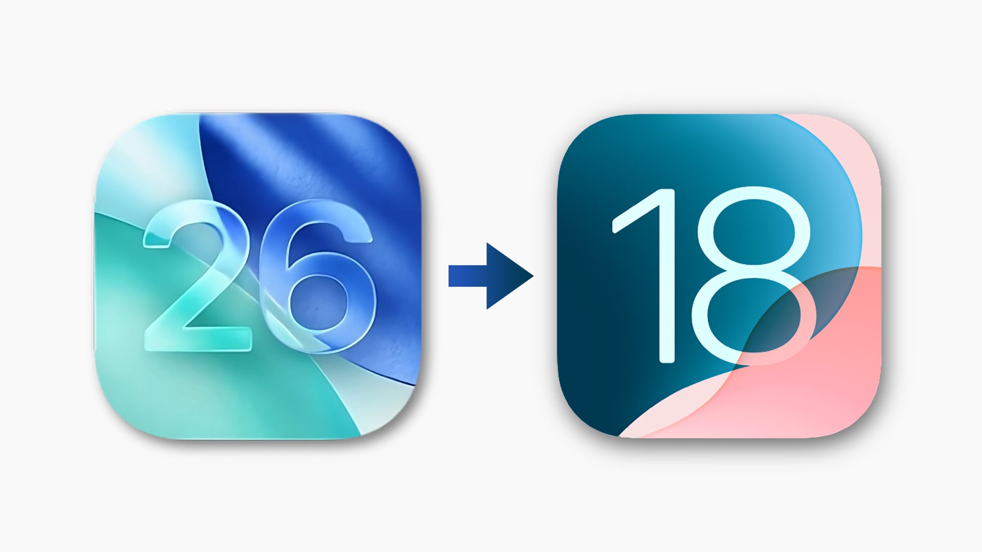 ios 26 vers ios 18 icons