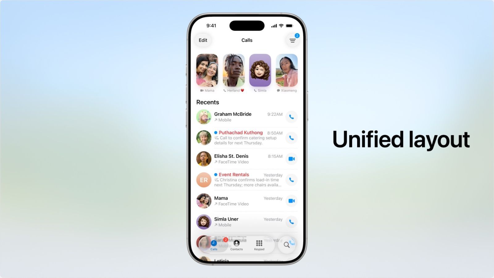 keynote apple wwdc 25 ios 26 telephone layout
