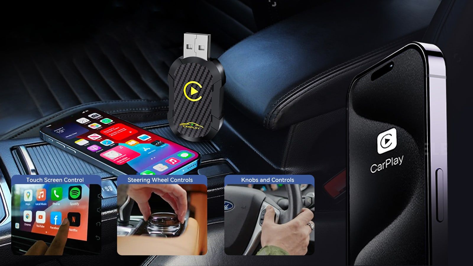 adaptateur convertir carplay filaire en carplay sans fil marque xixixiaxia