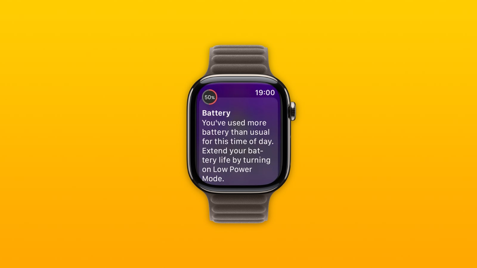 apple watch watchos 26 alerte batterie