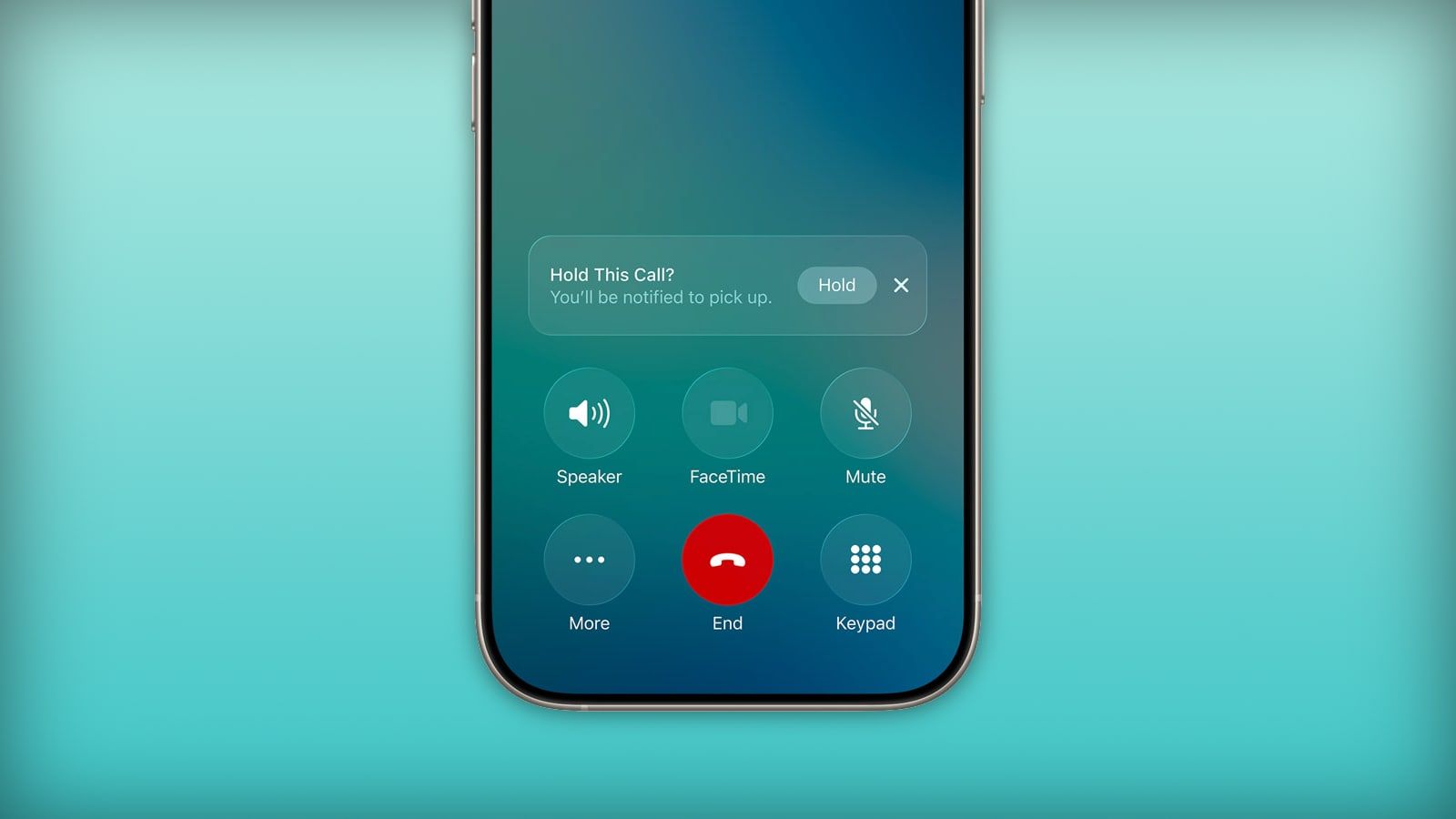assistant appel hold on telephone ios 26