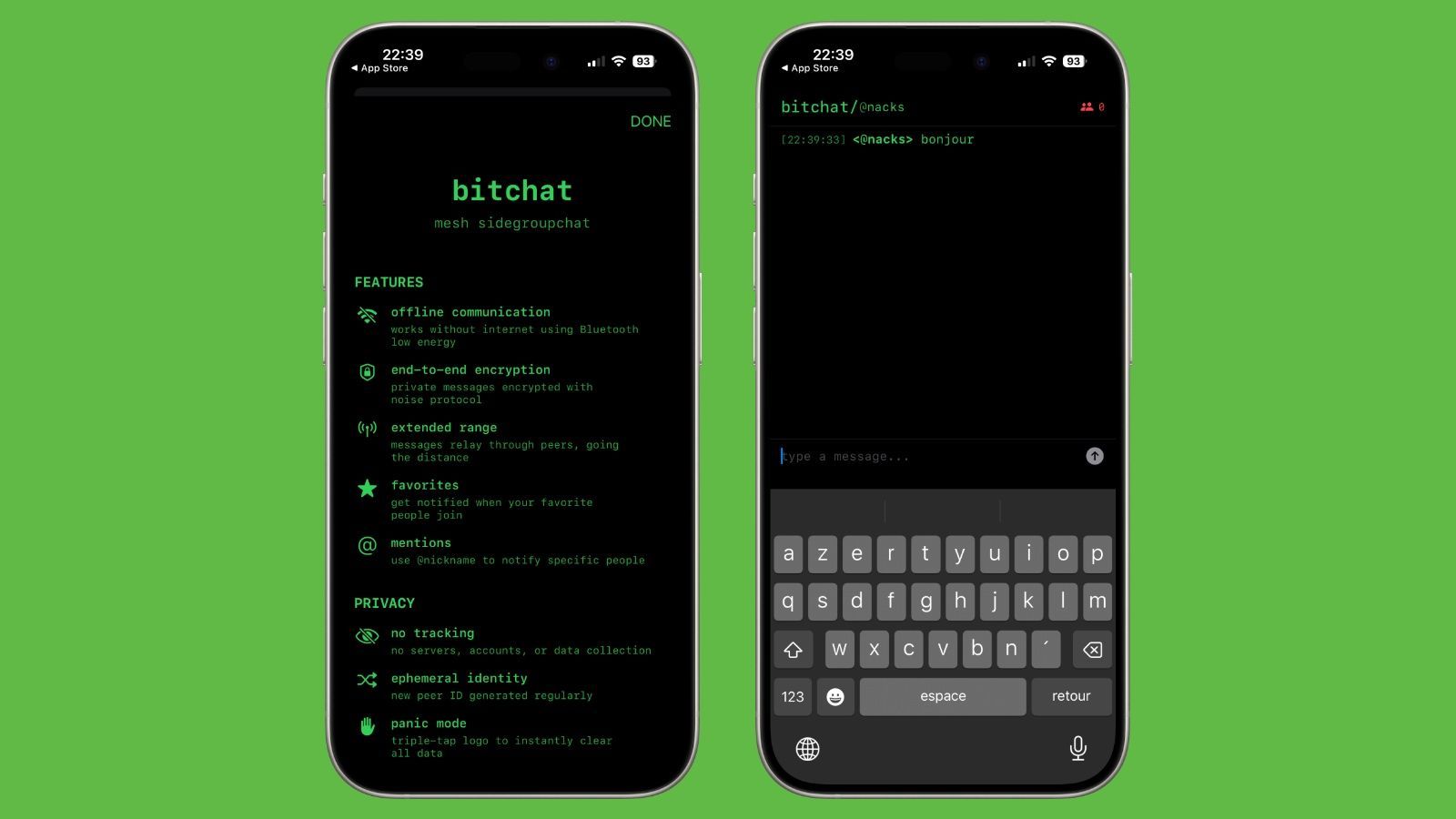 bitchat mesh ios app