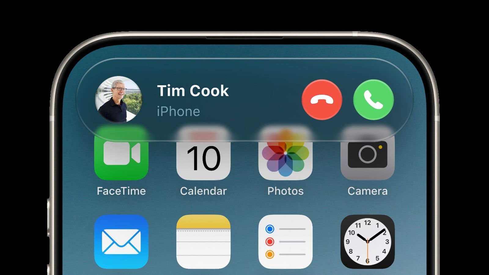 dynamic island liquid glass iphone concept