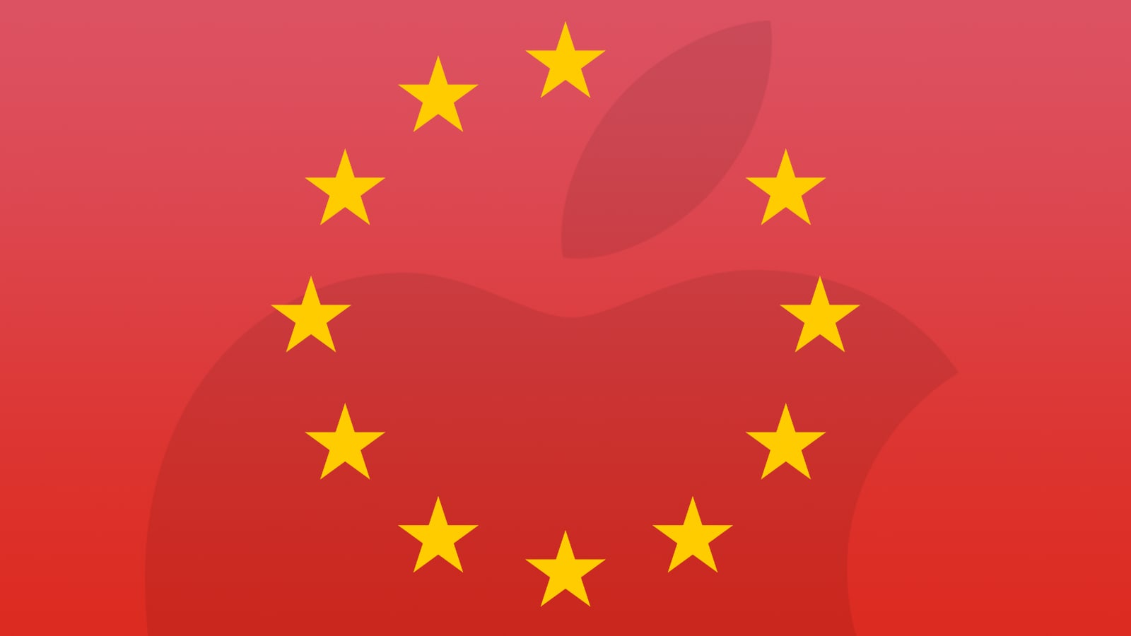 europe apple logo ue rouge