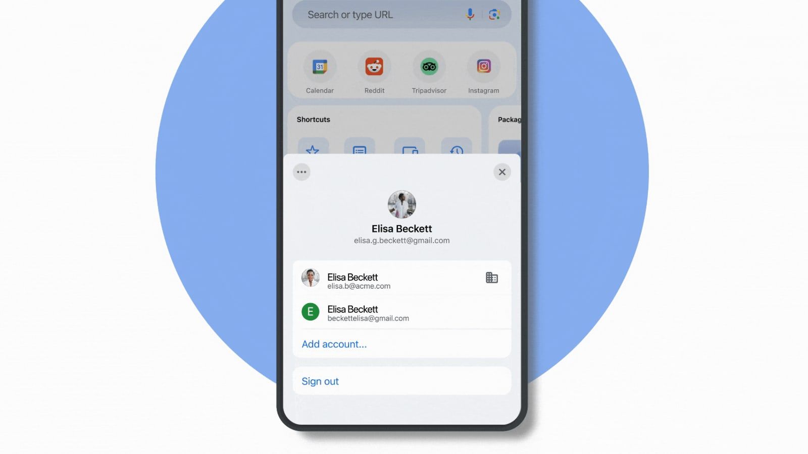 google chrome ios compte perso pro
