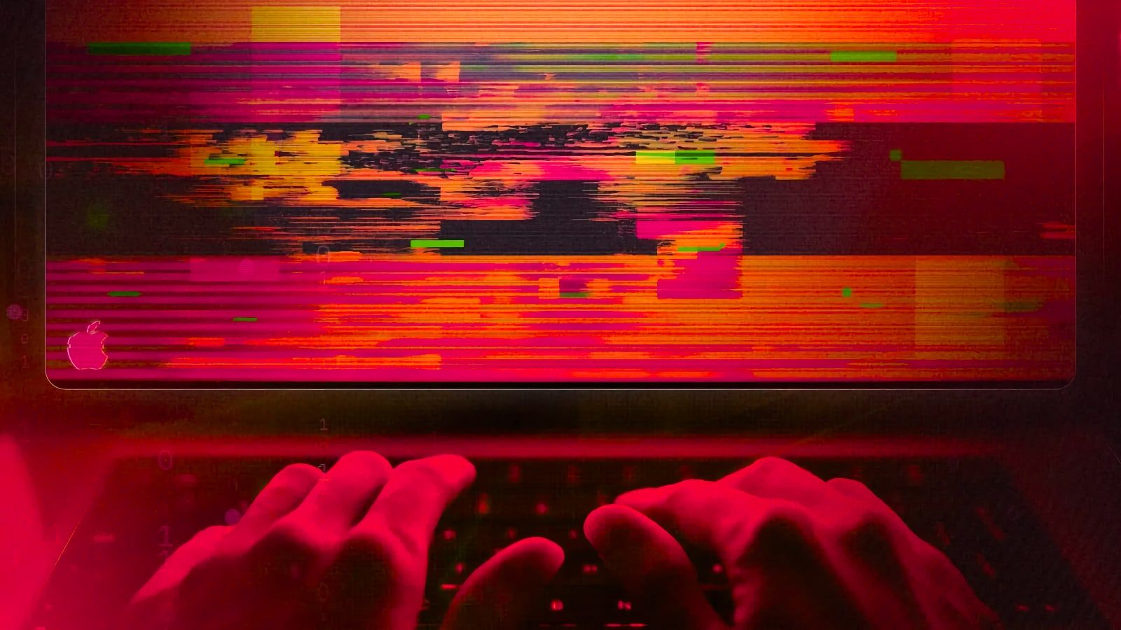 virus mac clavier rouge