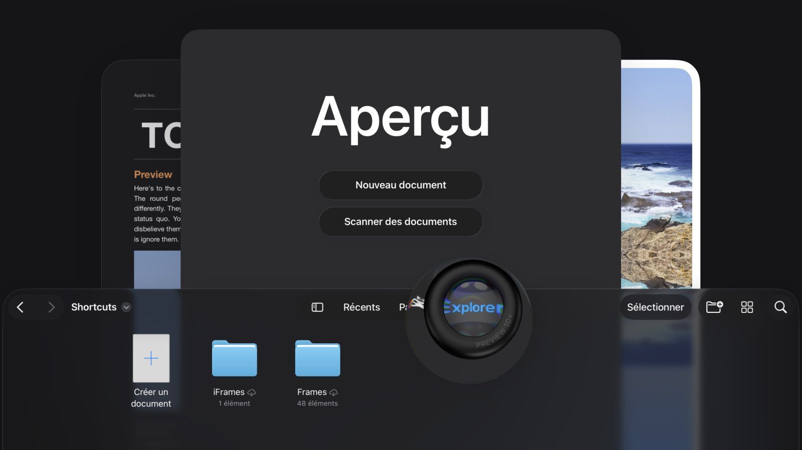 apercu ipad loupe