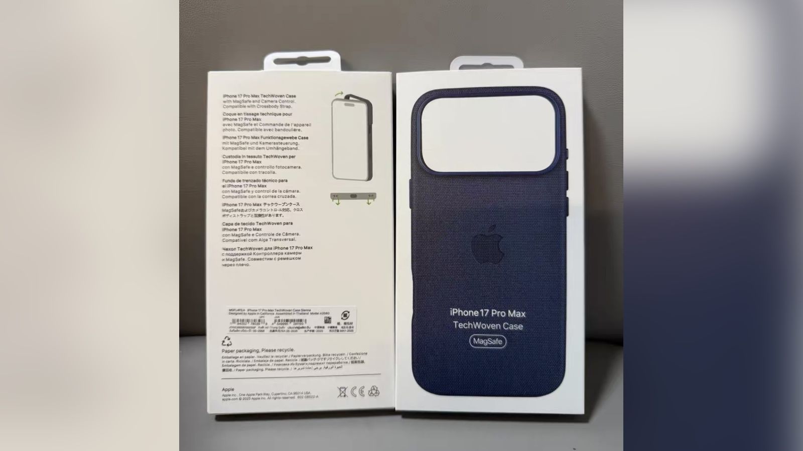 majin bu leak iphone 17 pro max techwoven coque case boite emballage