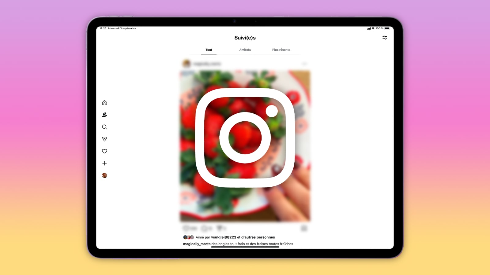 instagram ipad header