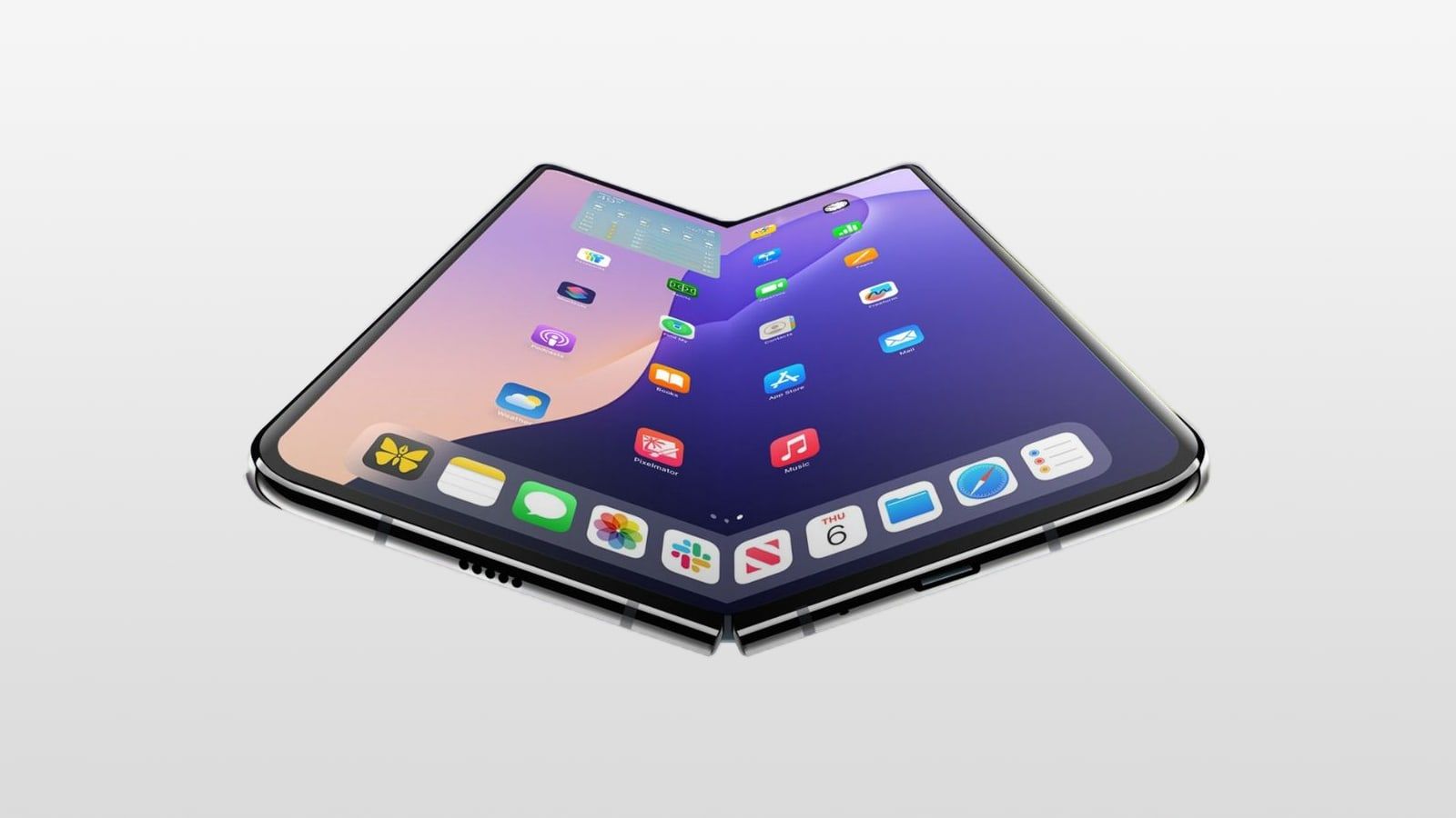 iphone fold concept gray iphone fold concept gray