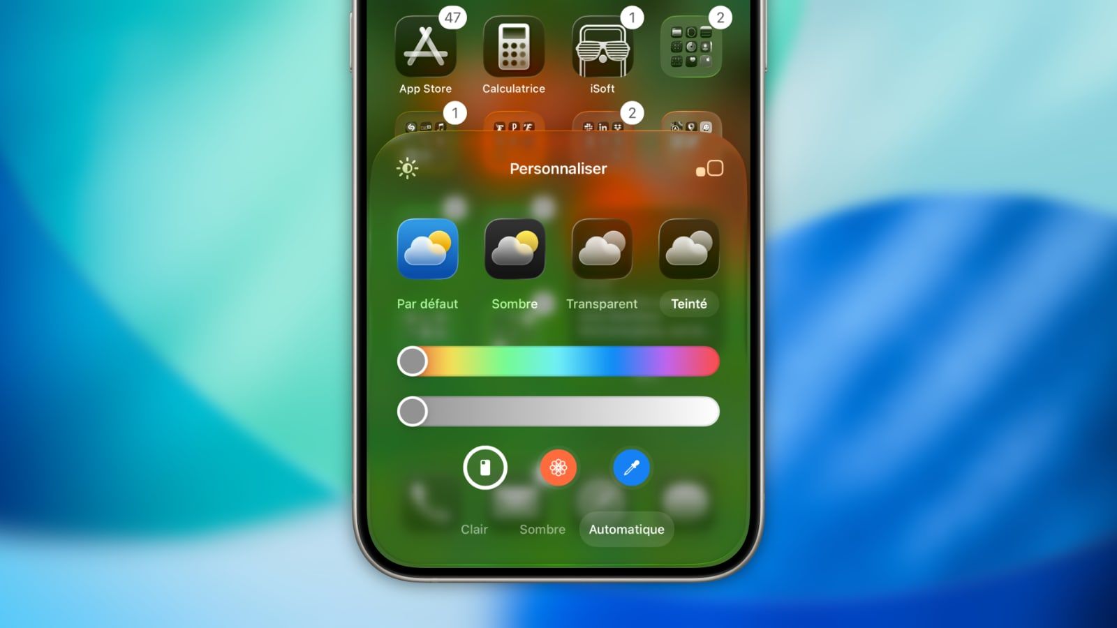 ios 26 teinte icone coque iphone