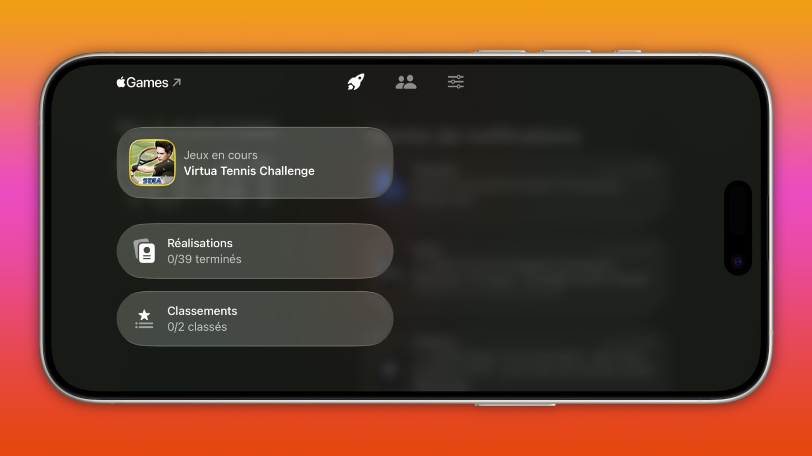 mode jeu ios 26 centre de controle